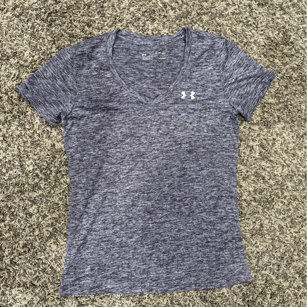 Under Armour Purple Sz XS V-Neck T-Shirt